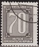 Germany 1956 Numeros 70 DM Negro Scott O32